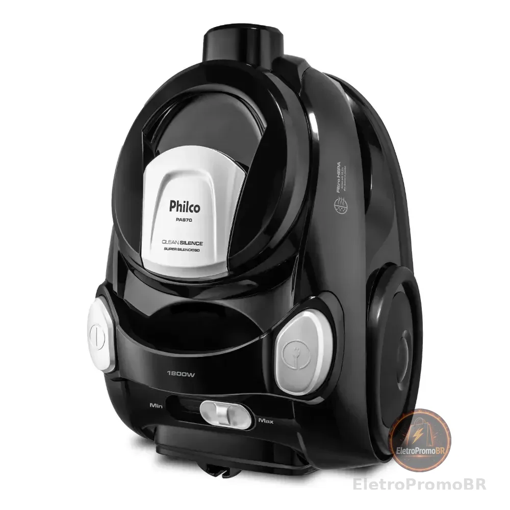 Aspirador Philco 1800w 2.2l Super Silencioso Pas70 Preto 220v