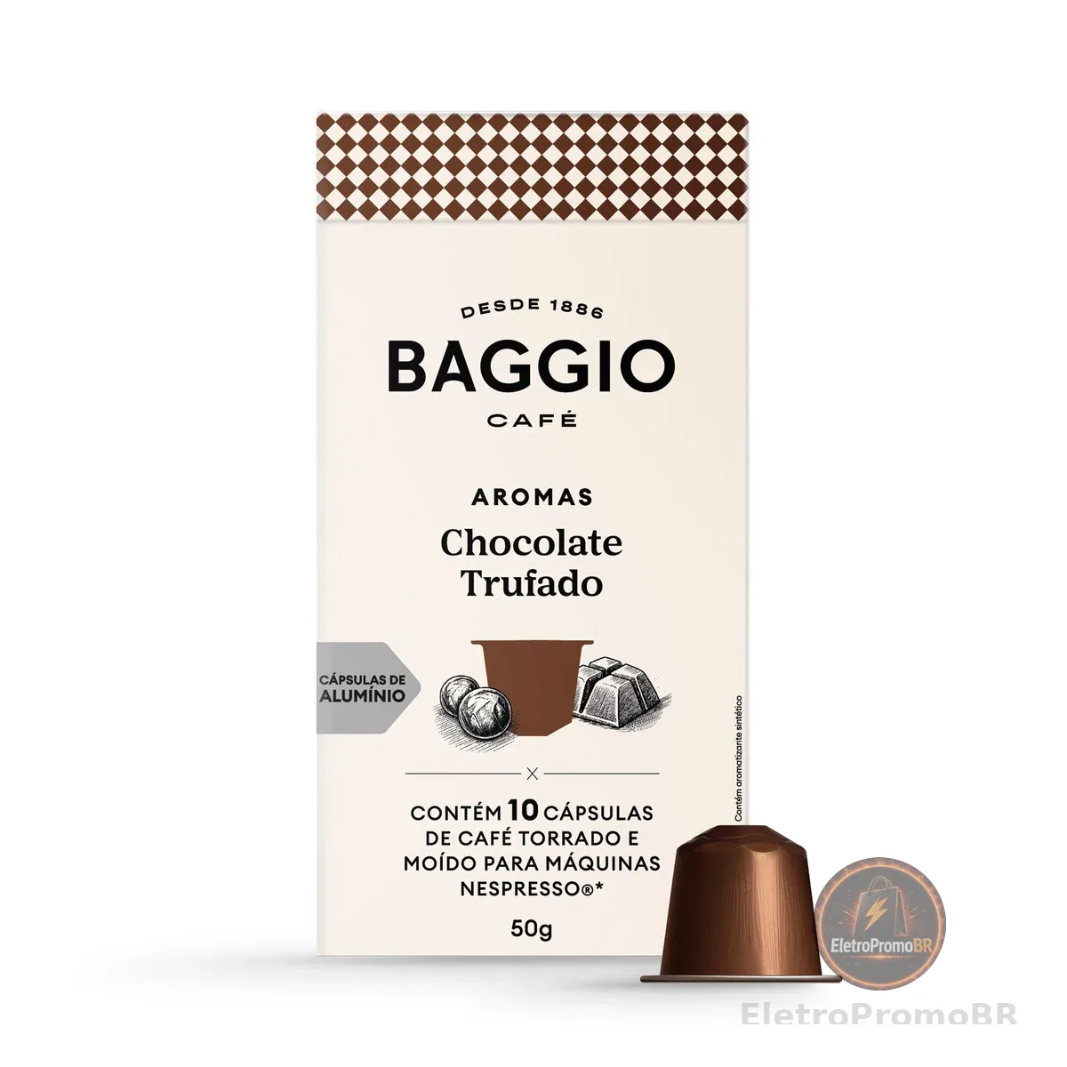 Baggio Café Cápsulas De Café Aroma Chocolate Trufado Compatível Com Nespresso Contém 10 Cápsulas