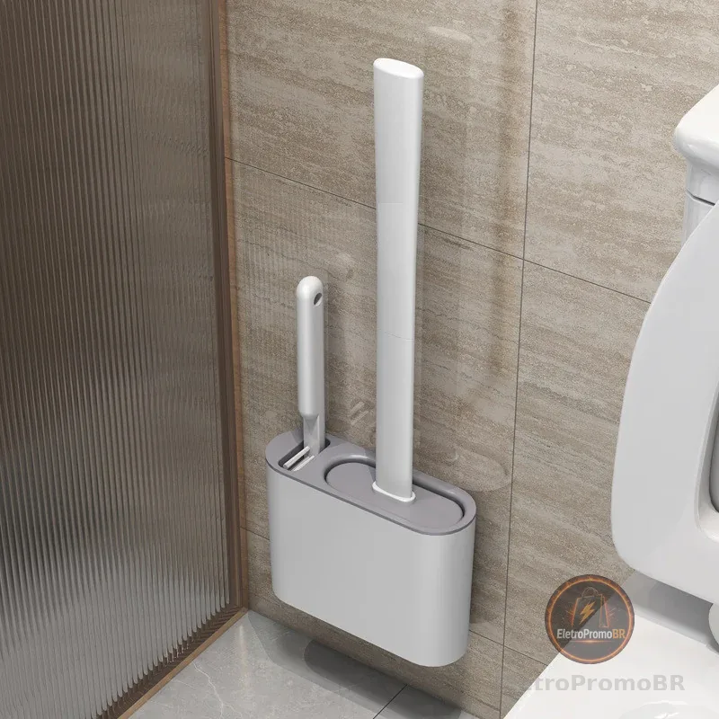 2 em 1 Escova de Silicone para Vaso Sanitário