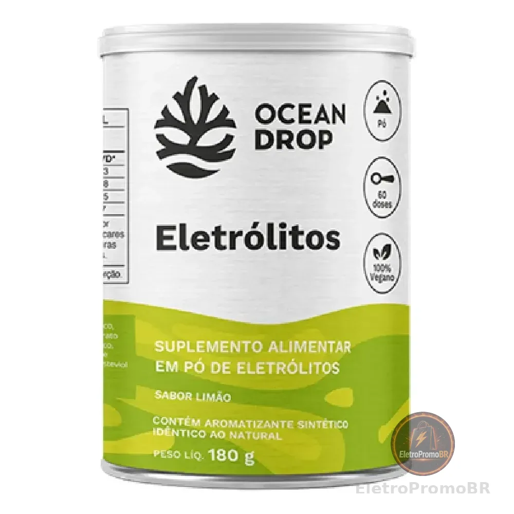 Eletrólitos Ocean Drop Sódio Potássio Fósforo Magnésio Eletrolitos 180g
