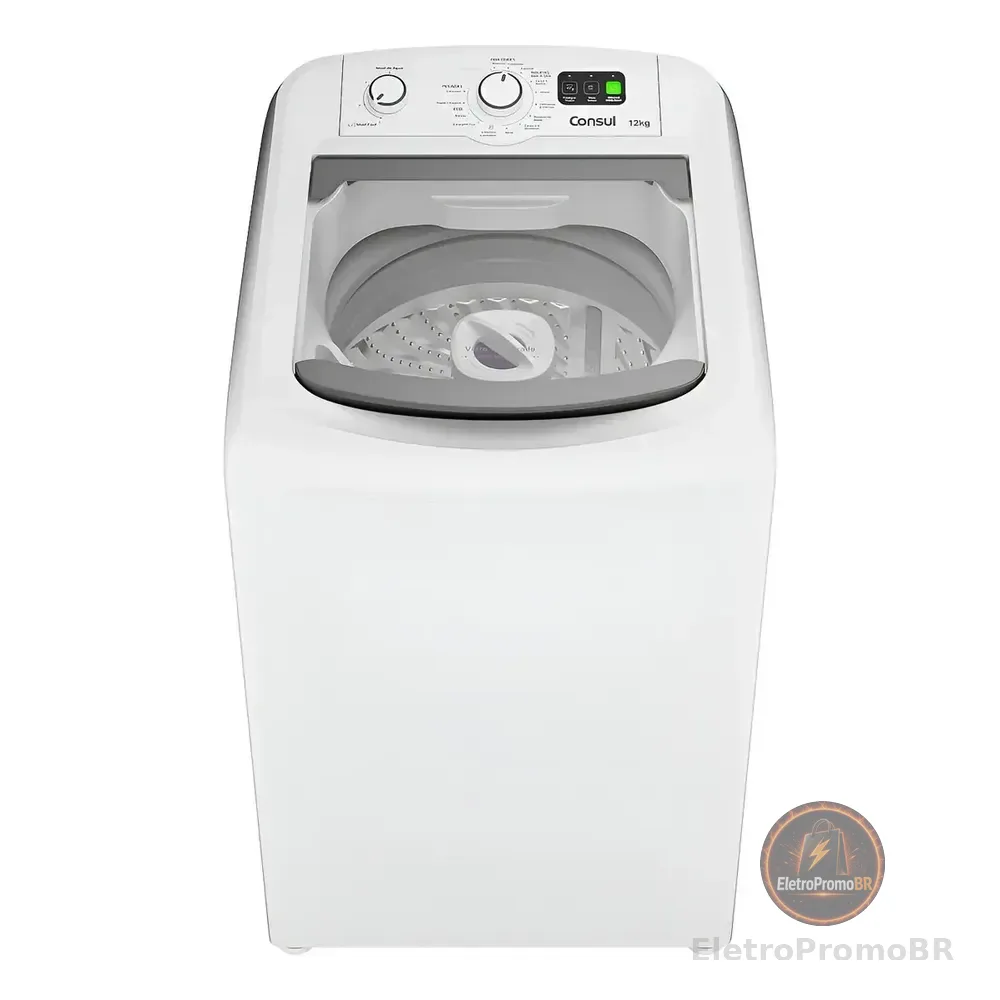 Máquina De Lavar Branca Consul 12kg Com Dosagem Econômica E Cor Branco 110v