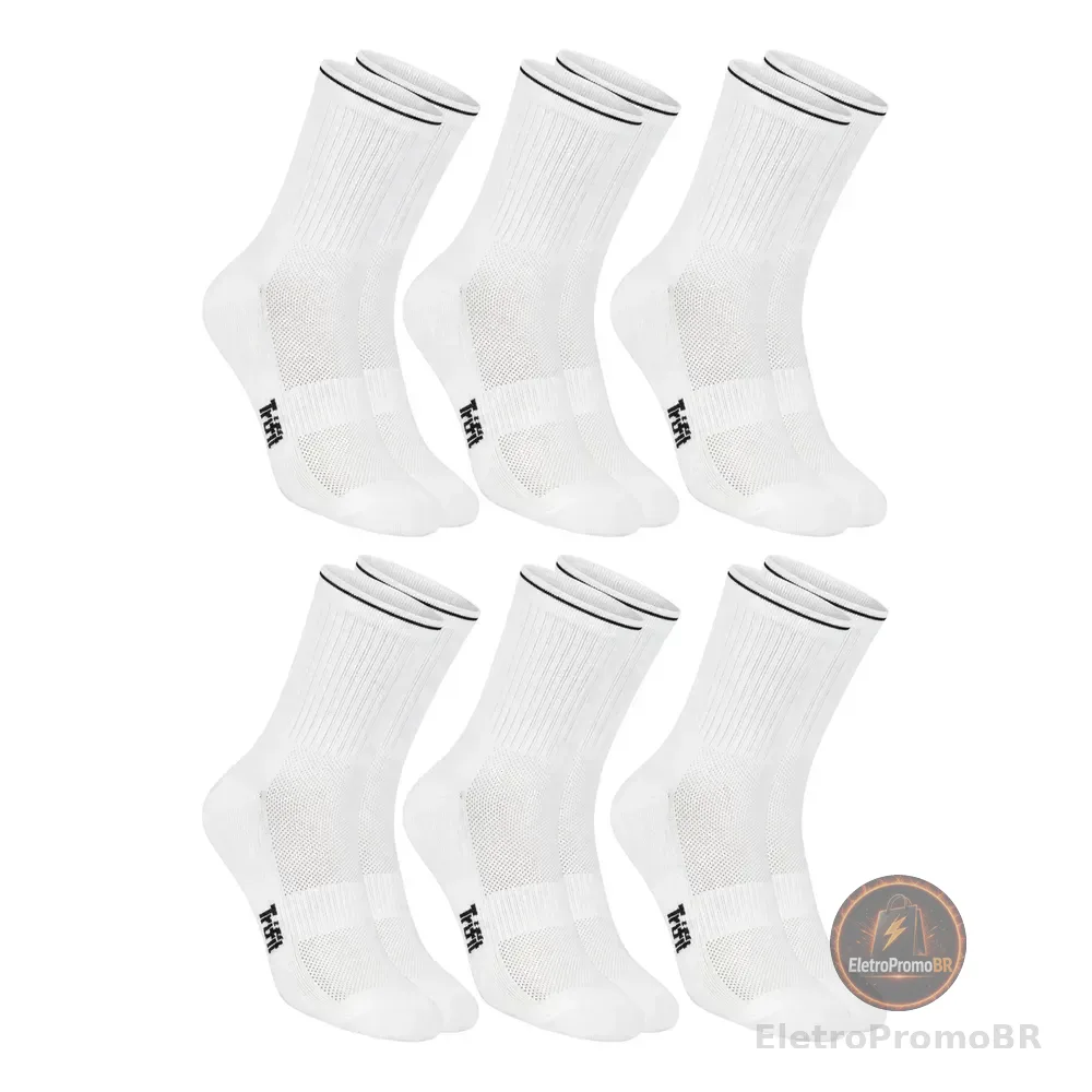 Kit com 6 Pares de Meias Trifil em Poliamida Cano Médio
