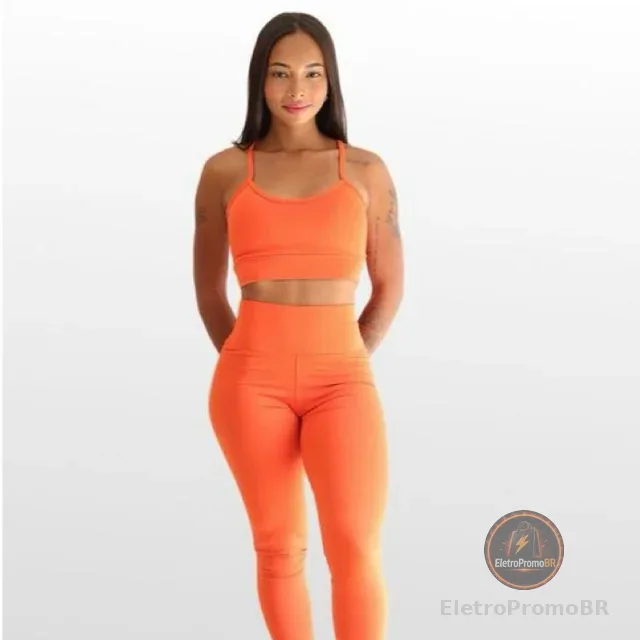 Conjunto Top e Legging Alcinha Nadadora Fitness Treino