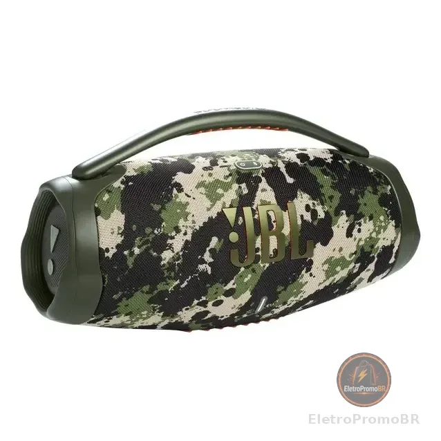 Caixa De Som Jbl Boombox 3, Bluetooth, Portátil, Cor Squad Verde 220v