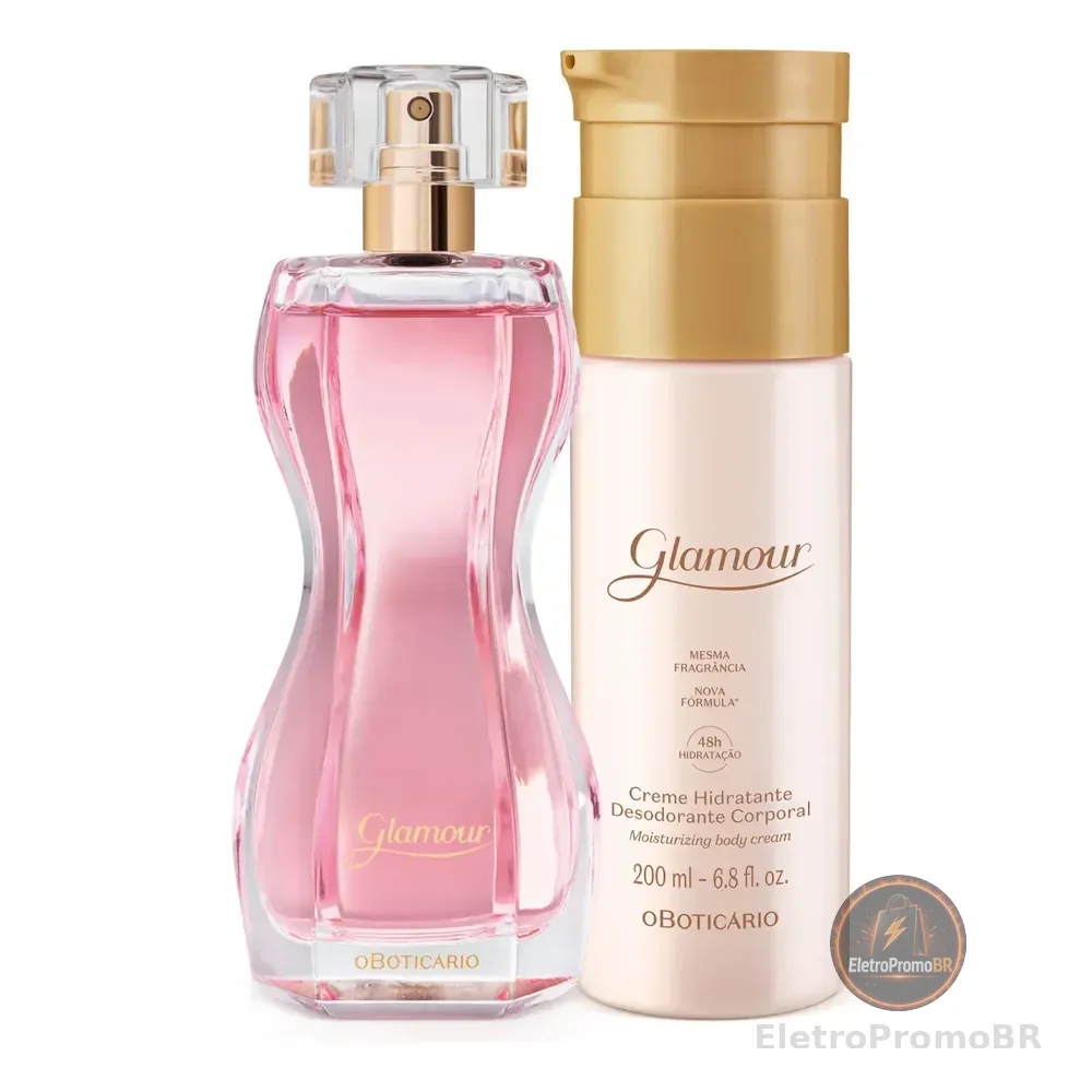 Combo Glamour: Creme Desodorante Hidratante Corporal 200ml + Desodorante Colônia 75ml