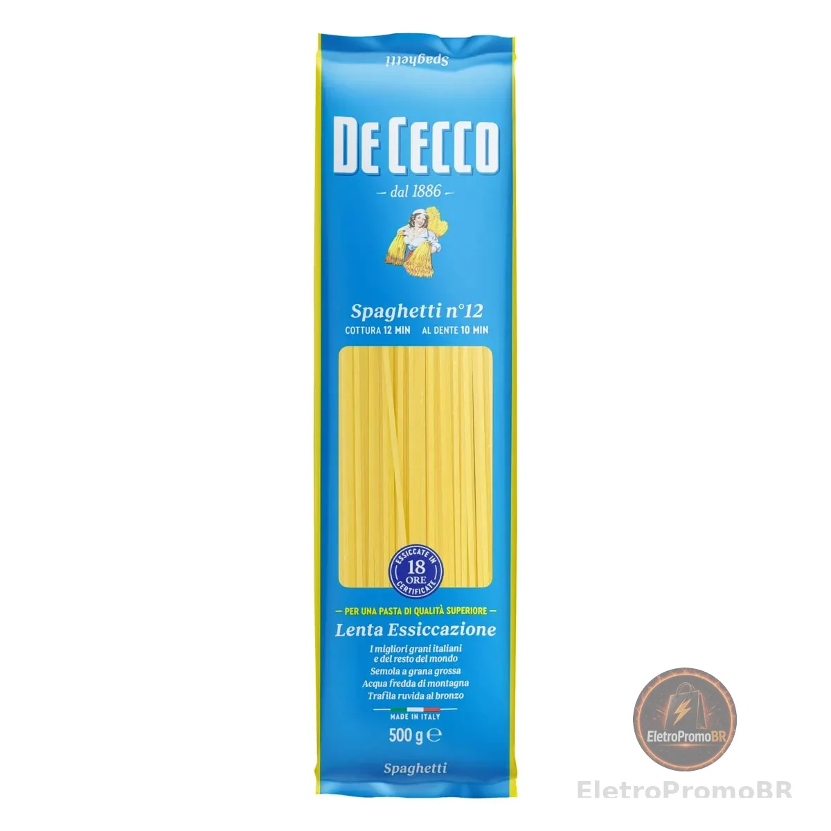 De Cecco Macarrão De Trigo Grano Duro Espaguete 12 De Cecco Pacote 500G