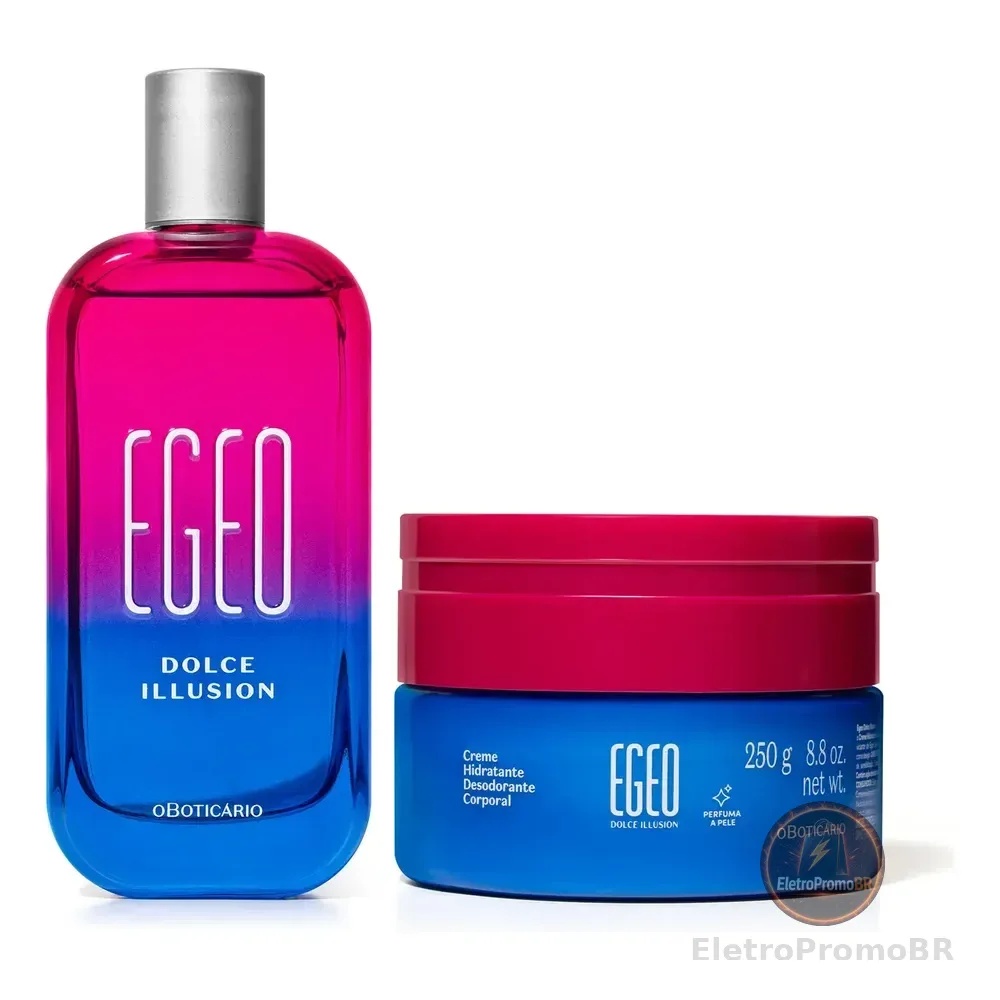 Combo Egeo Dolce Illusion: Desodorante Colônia 90ml + Creme Desodorante Corporal 250g