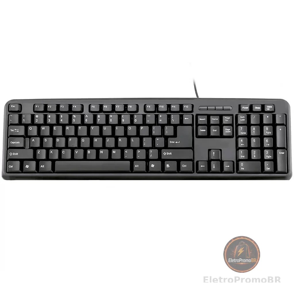 Teclado Usb Padrão ABNT2 Brasileiro Super Macio Pc