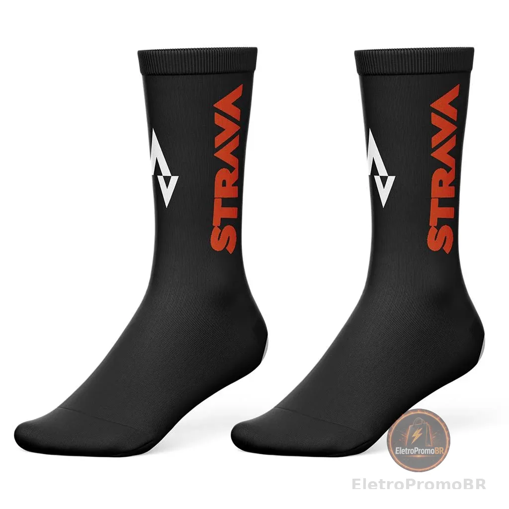 Meia Ciclismo Mountain Bike Cano Longo Strava