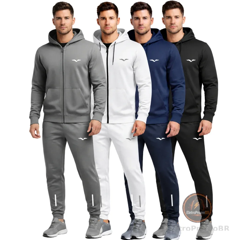 Conjunto Jaqueta e Calça Jogger Masculina Inverno