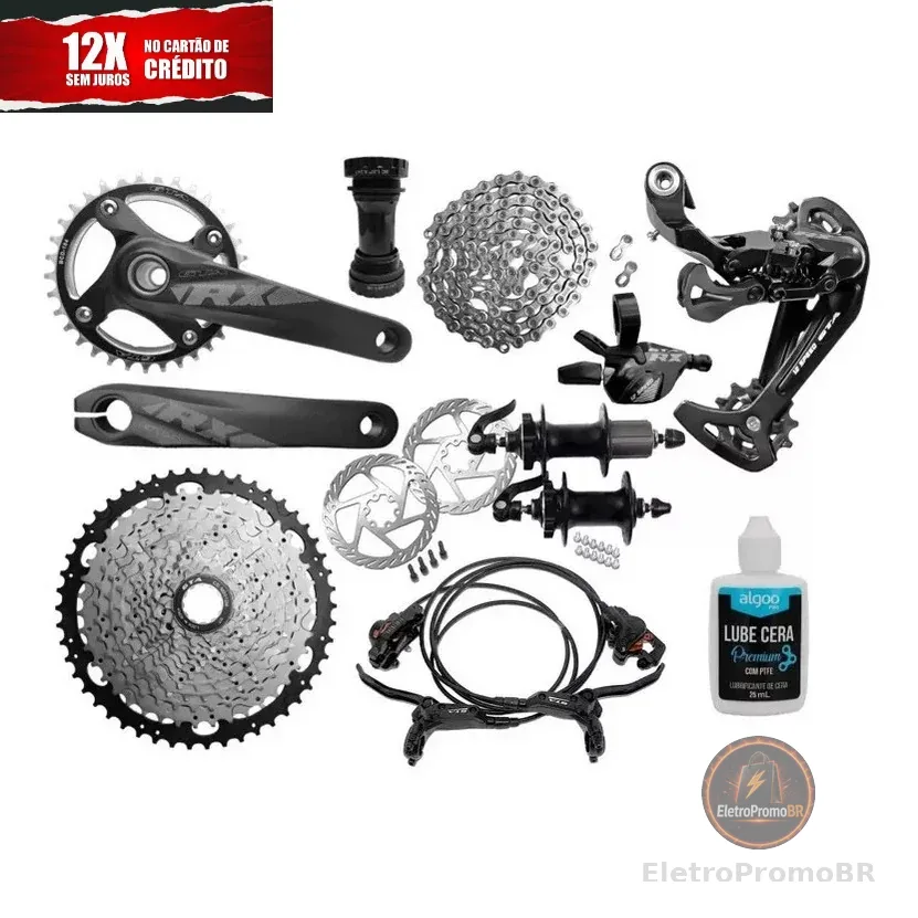 ‼️Kit Grupo Absolute Gta Colli 12v Bike 11x50 Mtb 1x12v Cubos Rolamento‼️