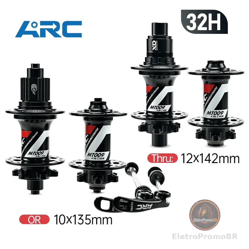 Arco MTB Hub MT009 4 Em 1 Mountain Bike Selado Rolamento Liberação Rápida 28/32/36 Buraco Freehub De Aço Inoxidável Para