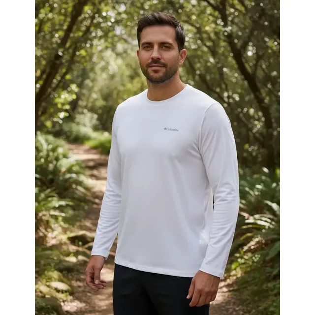 Camiseta Columbia Masculina Neblina Manga Longa