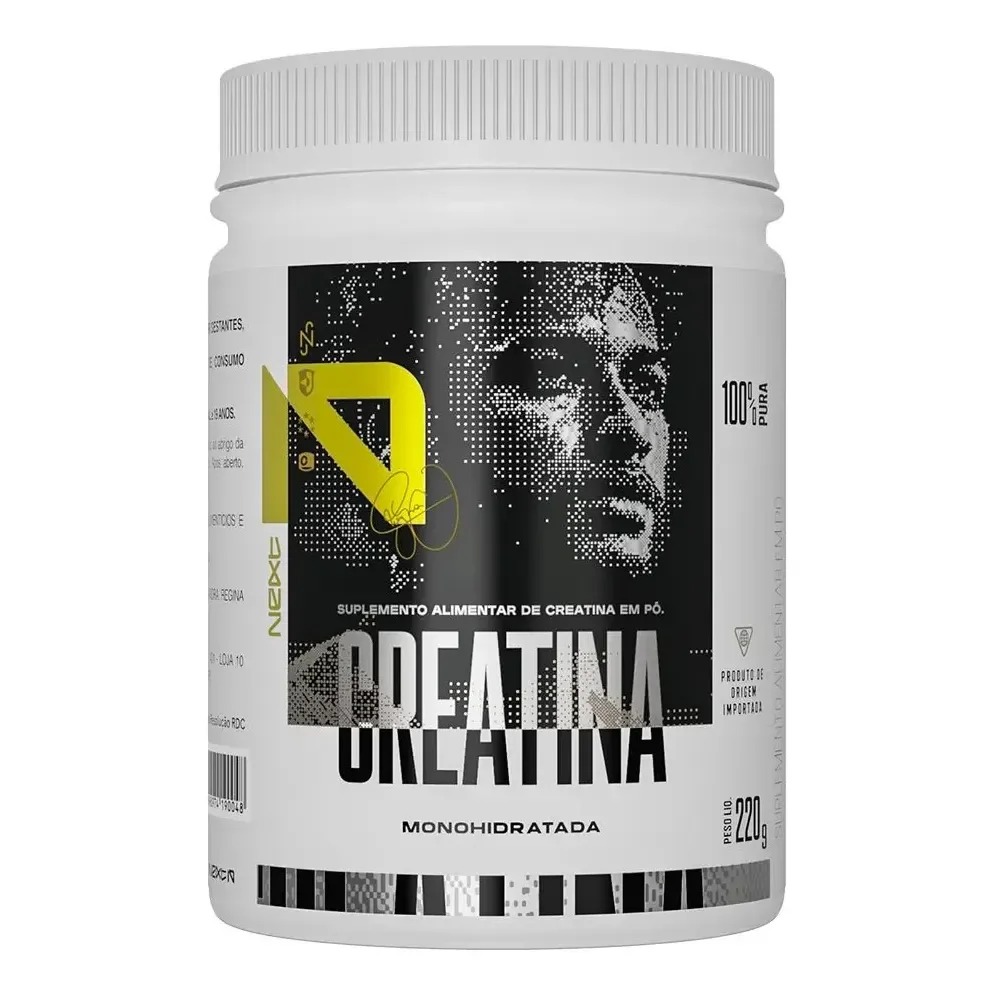 Creatina Pote - Monohidratada - 100% Pura 220g- Next10 Sem Sabor