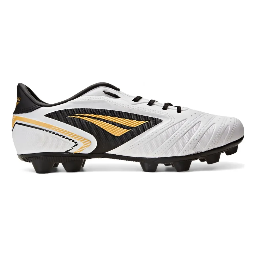 Chuteira De Campo Masculina Brasil 70 Y-1 Penalty Branco-preto-dourado 39 Br