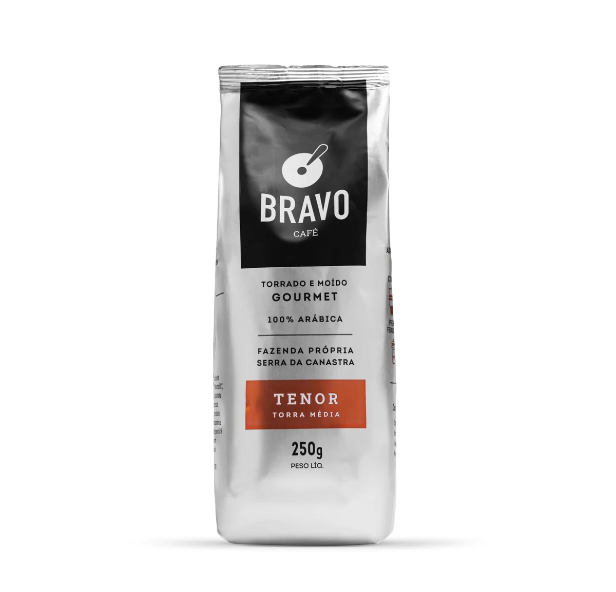 Bravo Café Café Tenor Torrado E Moído Frutas Vermelhas 250G Pacote De 1