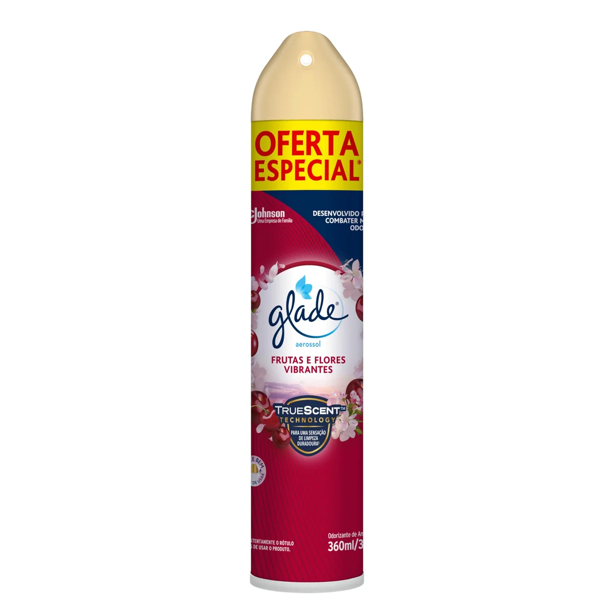 Glade Aromatizador de Ambiente, Odorizador de Ambiente, Frutas e Flores Vibrantes, Aerosol 360ml