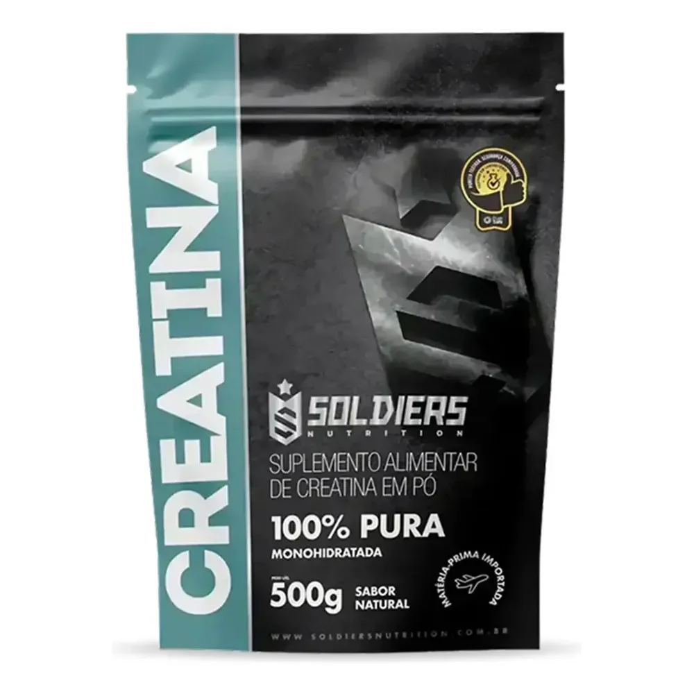 Creatina 500g Suplemento Monohidratada Em Pó 100% Pura - Soldiers Nutrition Sem Sabor