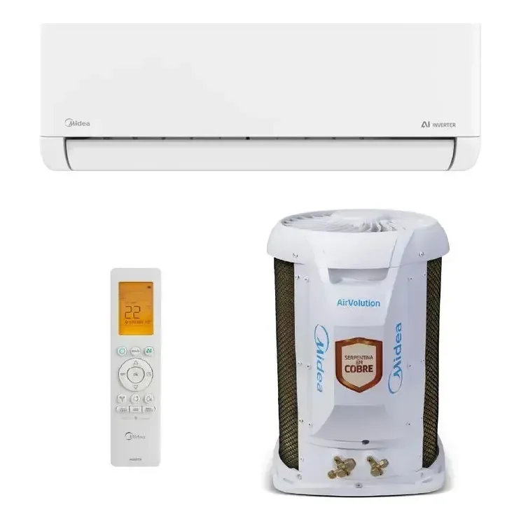 Ar Condicionado Split Hi Wall Midea Airvolution Inverter 9.000 Btus Frio R-32 Branco 220v