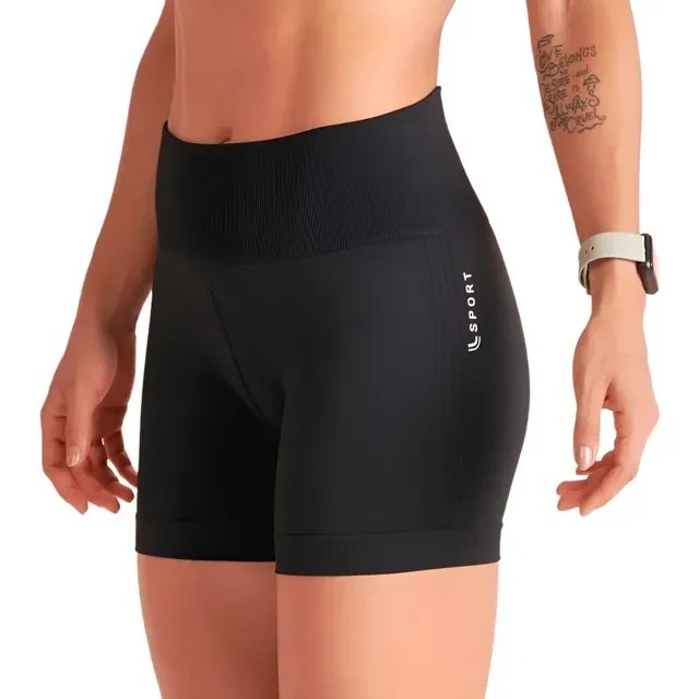 Short Feminino Lupo Modela Bumbum Sport Cós Alto Anatomico