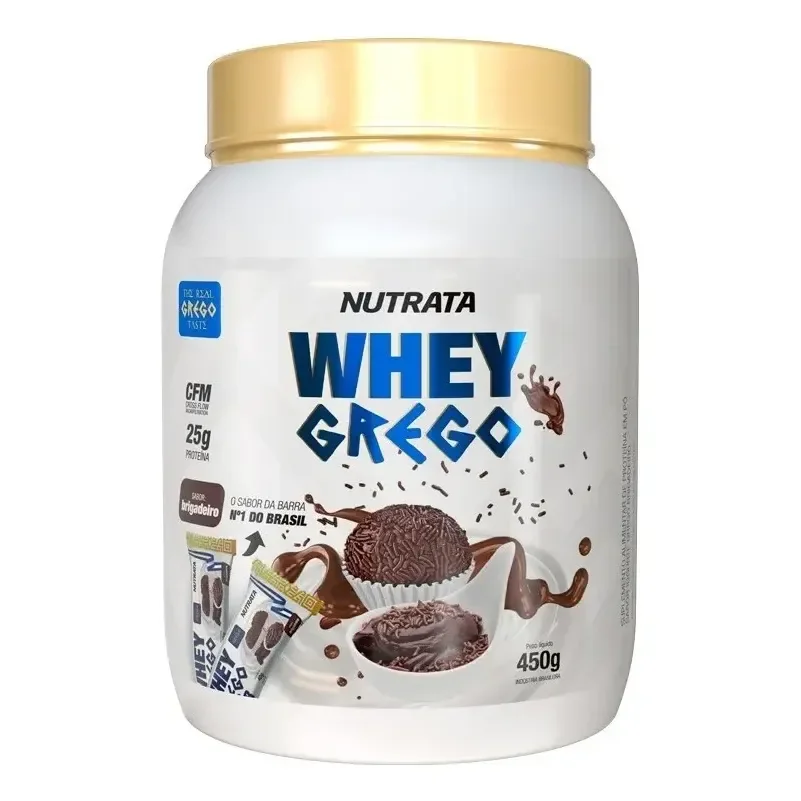 Whey Grego Pote 450g Brigadeiro Nutrata