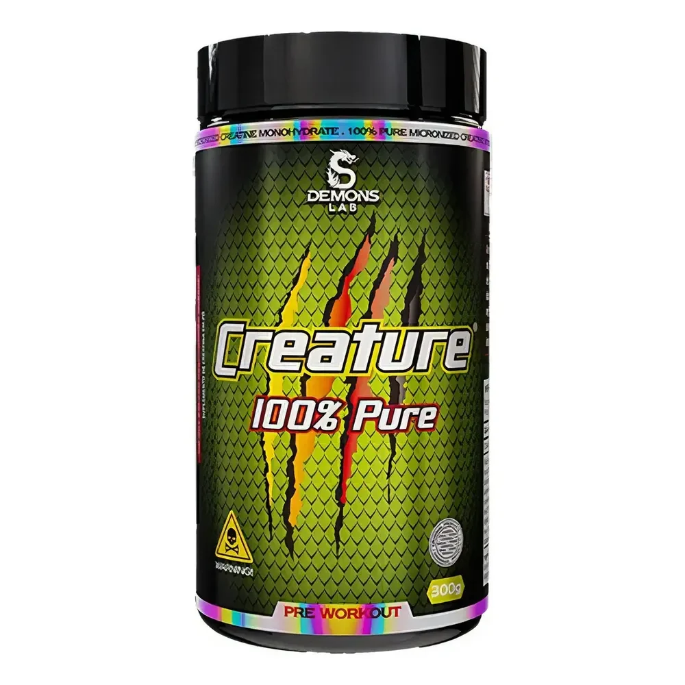 Creatina Demons Lab Creature 100% Monohidratada 300g Sem Sabor