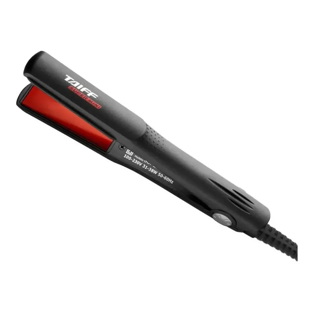 Prancha Chapinha De Cabelos Cerâmica Taiff Super Mini 200°c Preta Preto 127/220v