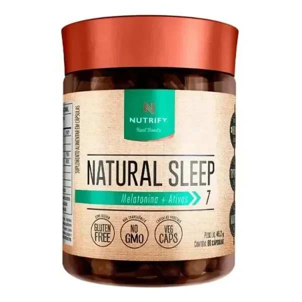Natural Sleep Melatonina + Ativos 60 Cápsulas Nutrify Sem Sabor