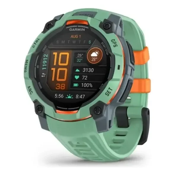 Relógio Garmin Monitor Cardíaco Instinct 3 Amoled Neo Tropical 45mm