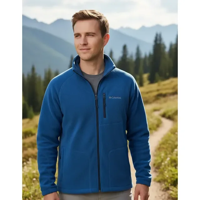 Jaqueta Fleece Columbia Masculina Fast Trek Ii Azul