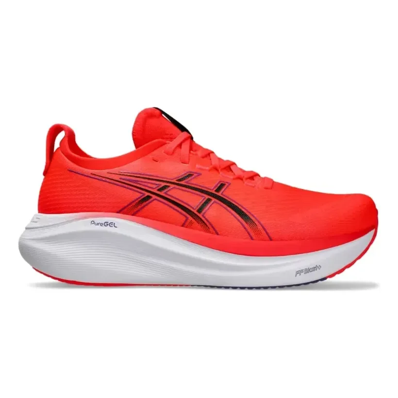 Tênis Asics Gel Nimbus 27 Rosa Neon Masculino Vermelho/preto Geométrico 40 Br